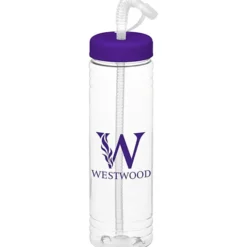 Clear Impact Halcyon Water Bottle with Straw Lid - 24 oz