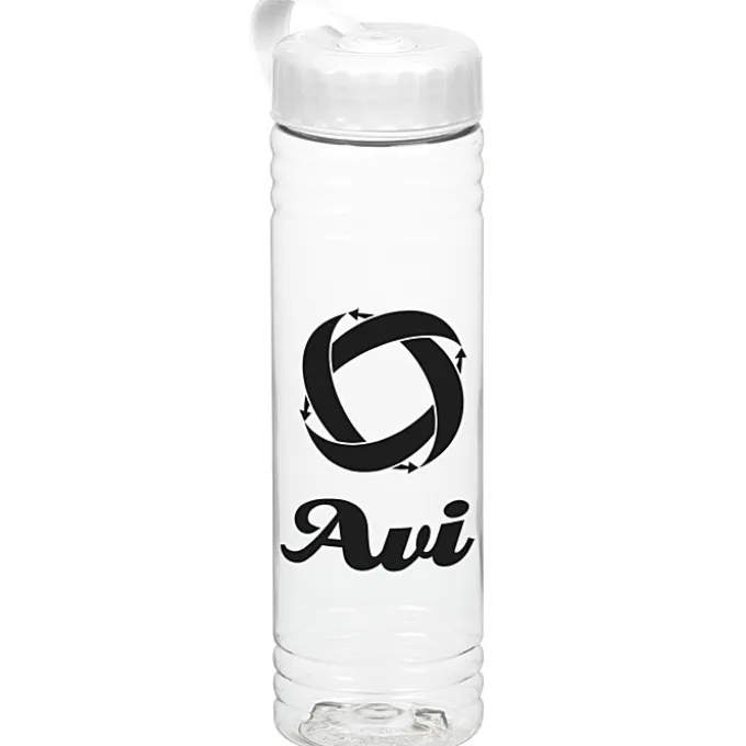 Clear Impact Halcyon Water Bottle with Tethered Lid - 24 oz
