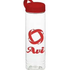 Clear Impact Halcyon Water Bottle with Tethered Lid - 24 oz