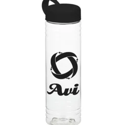 Clear Impact Halcyon Water Bottle with Tethered Lid - 24 oz