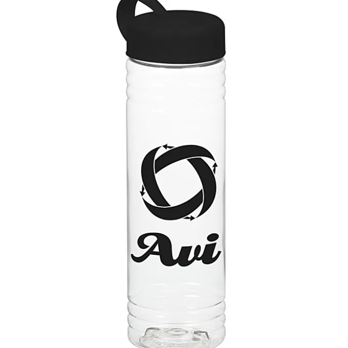 Clear Impact Halcyon Water Bottle with Tethered Lid - 24 oz
