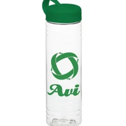 Clear Impact Halcyon Water Bottle with Tethered Lid - 24 oz