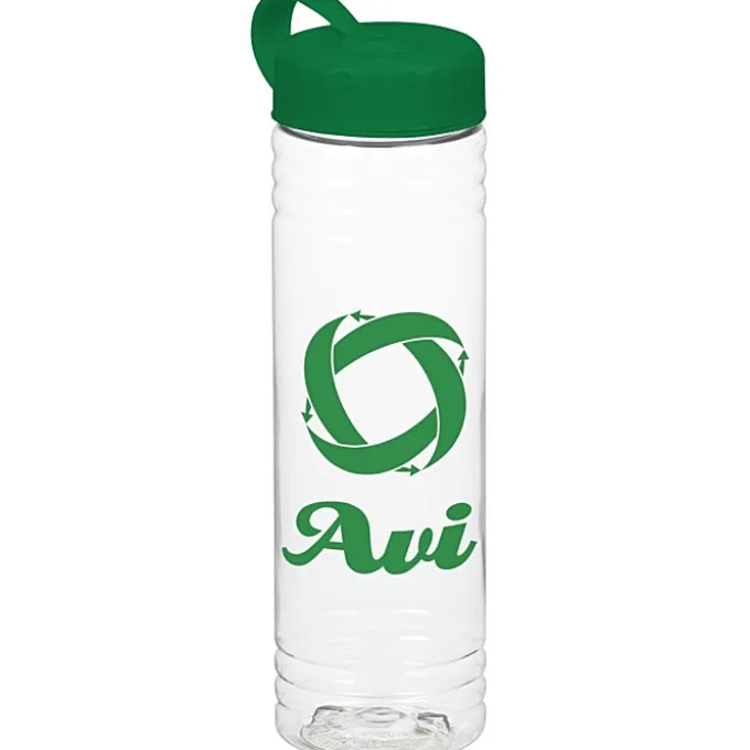 Clear Impact Halcyon Water Bottle with Tethered Lid - 24 oz