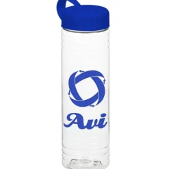 Clear Impact Halcyon Water Bottle with Tethered Lid - 24 oz