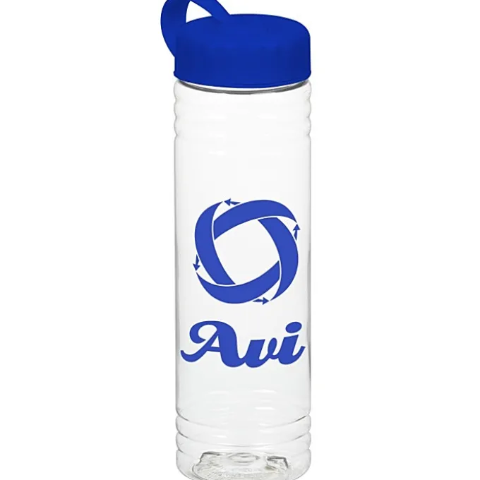 Clear Impact Halcyon Water Bottle with Tethered Lid - 24 oz