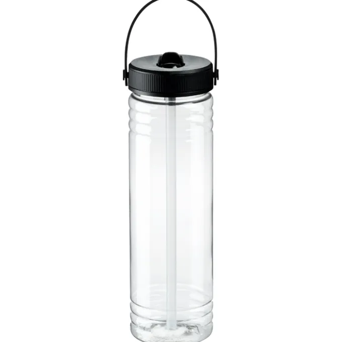 Clear Impact Halcyon Water Bottle with Folding Flip Straw Lid - 24 oz.