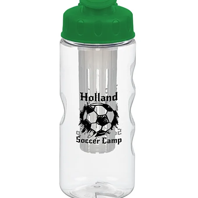 Clear Impact Infuser Mini Mountain Bottle with Flip Lid - 22 oz