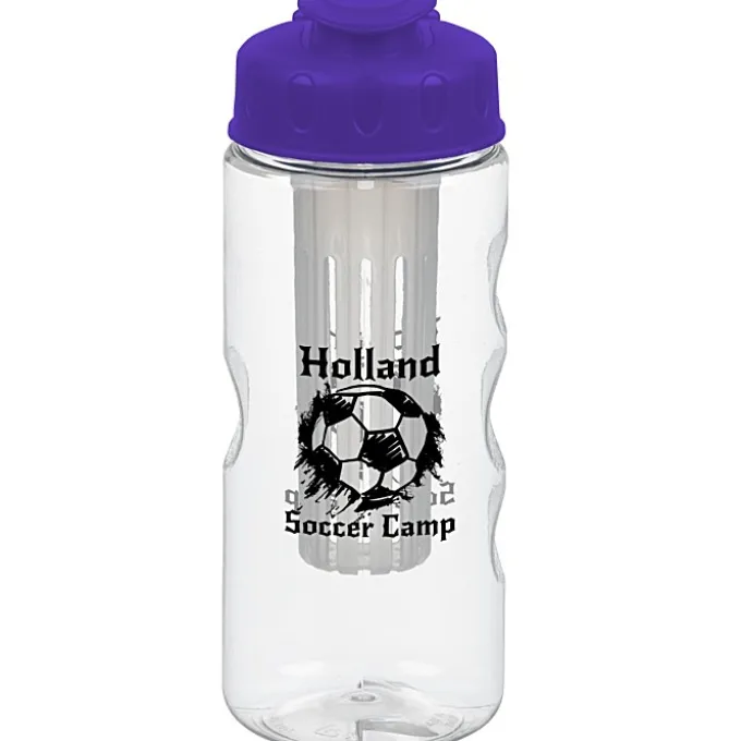 Clear Impact Infuser Mini Mountain Bottle with Flip Lid - 22 oz