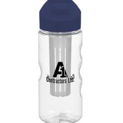 Clear Impact Infuser Mini Mountain Bottle with Flip Carry Lid - 22 oz