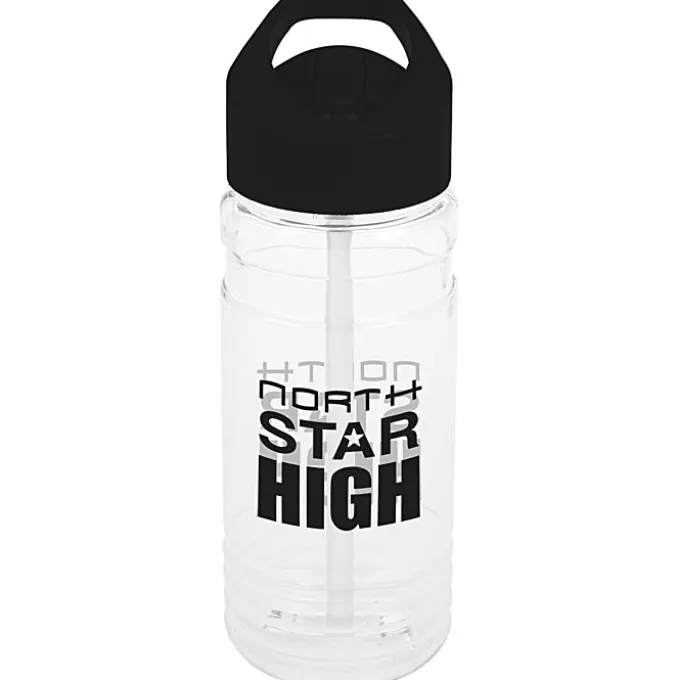 Clear Impact Line Up Bottle with Flip Straw Lid - 20 oz