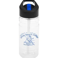 Clear Impact Line Up Bottle with Two-Tone Flip Straw Lid - 20 oz