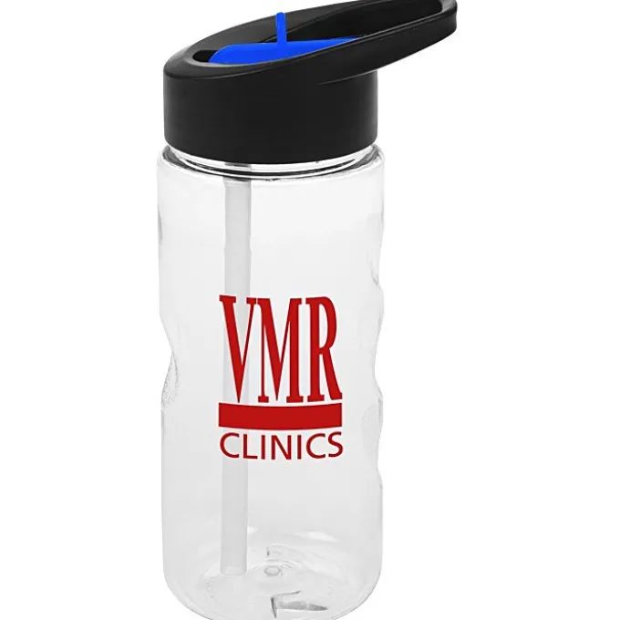Clear Impact Mini Mountain Bottle with Two-Tone Flip Straw Lid - 22 oz