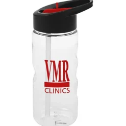 Clear Impact Mini Mountain Bottle with Two-Tone Flip Straw Lid - 22 oz