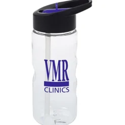Clear Impact Mini Mountain Bottle with Two-Tone Flip Straw Lid - 22 oz