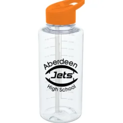 Clear Impact Mountain Bottle with Flip Straw Lid - 36 oz