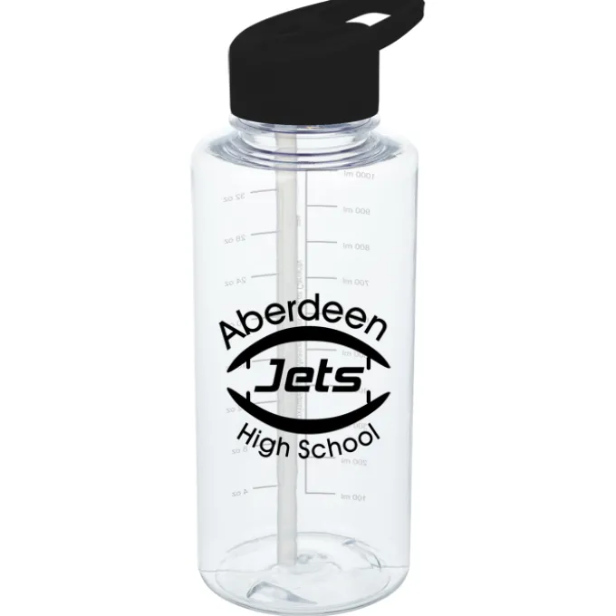 Clear Impact Mountain Bottle with Flip Straw Lid - 36 oz