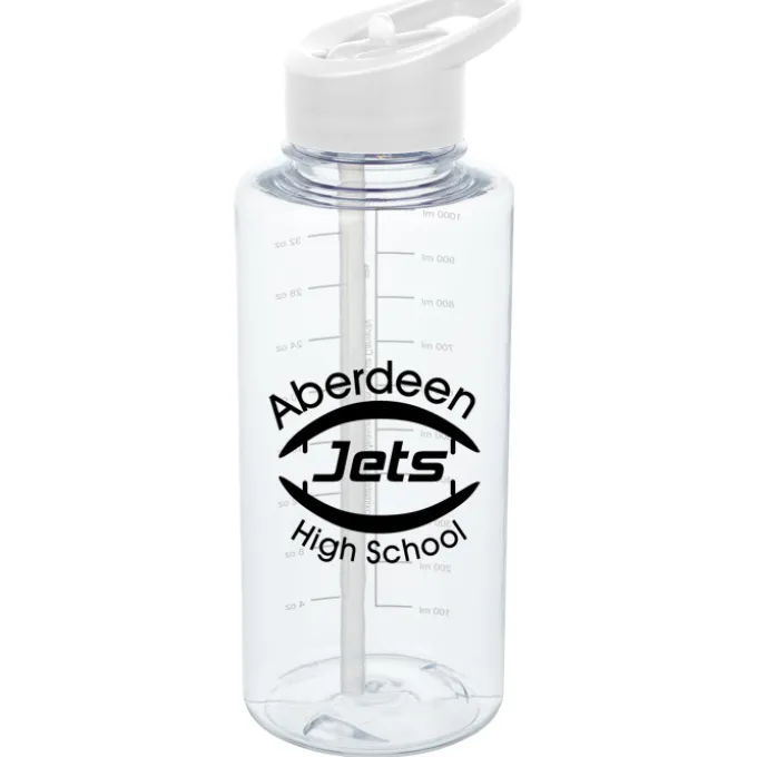Clear Impact Mountain Bottle with Flip Straw Lid - 36 oz