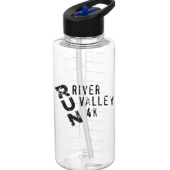 Clear Impact Mountain Bottle with Two-Tone Flip Straw Lid - 36 oz