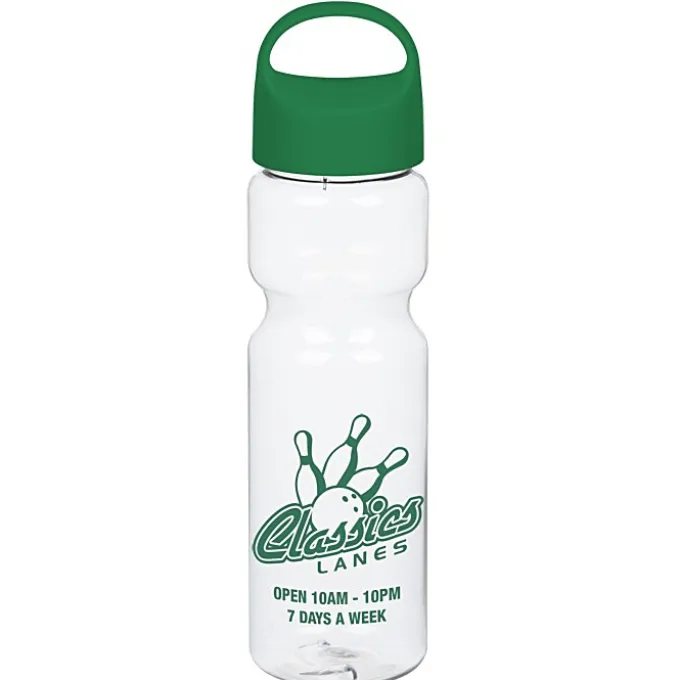 Clear Impact Olympian Bottle with Oval Crest Lid - 28 oz
