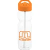 Clear Impact Olympian Bottle with Flip Straw Lid - 28 oz