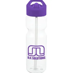 Clear Impact Olympian Bottle with Flip Straw Lid - 28 oz