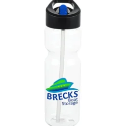 Clear Impact Olympian Bottle with Two-Tone Flip Straw Lid - 28 oz - Full Color