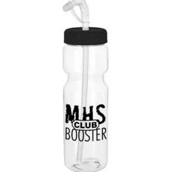 Clear Impact Olympian Bottle with Straw Lid - 28 oz