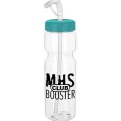 Clear Impact Olympian Bottle with Straw Lid - 28 oz