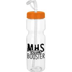 Clear Impact Olympian Bottle with Straw Lid - 28 oz