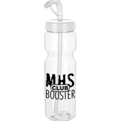 Clear Impact Olympian Bottle with Straw Lid - 28 oz