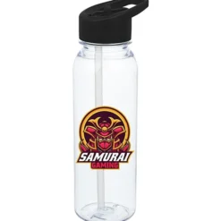 Clear Impact Outdoor Bottle with Flip Straw Lid - 24 oz - Full Color