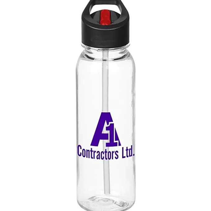 Clear Impact Outdoor Bottle with Two-Tone Flip Straw Lid - 24 oz