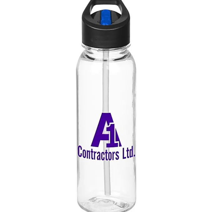 Clear Impact Outdoor Bottle with Two-Tone Flip Straw Lid - 24 oz