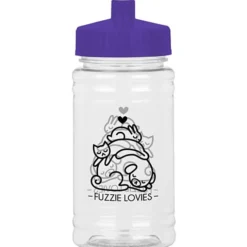 Clear Impact Ring Water Bottle - 16 oz