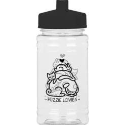 Clear Impact Ring Water Bottle - 16 oz