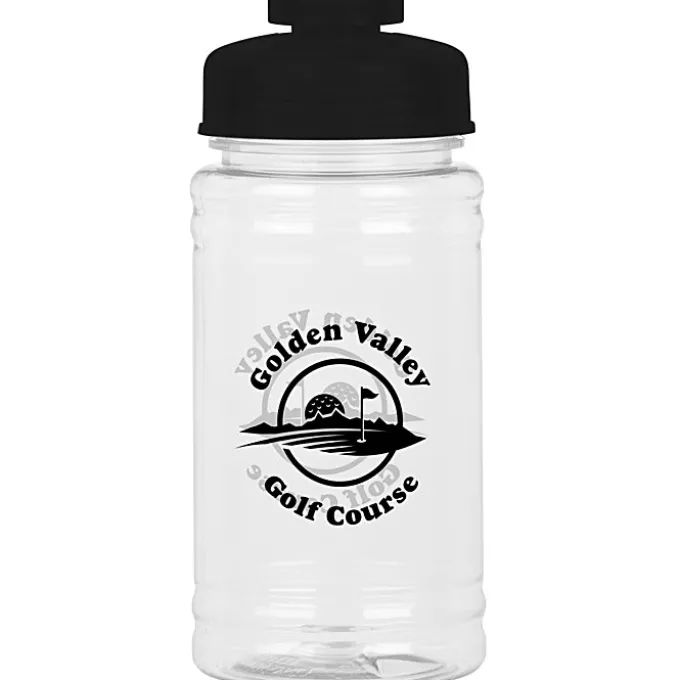 Clear Impact Ring Water Bottle with Flip Drink Lid - 16 oz