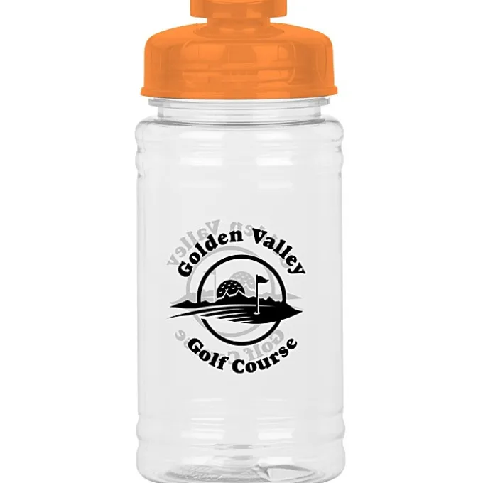 Clear Impact Ring Water Bottle with Flip Drink Lid - 16 oz