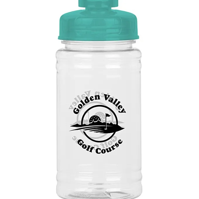 Clear Impact Ring Water Bottle with Flip Drink Lid - 16 oz
