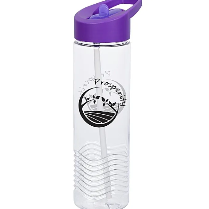 Clear Impact Twist Water Bottle with Flip Straw Lid - 24 oz