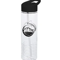Clear Impact Twist Water Bottle with Flip Straw Lid - 24 oz