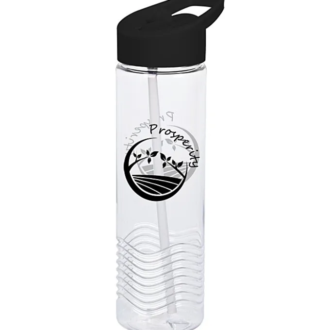 Clear Impact Twist Water Bottle with Flip Straw Lid - 24 oz