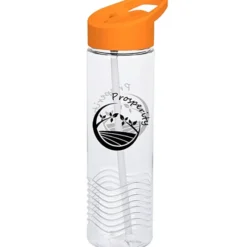 Clear Impact Twist Water Bottle with Flip Straw Lid - 24 oz