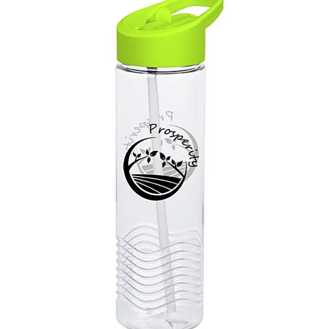 Clear Impact Twist Water Bottle with Flip Straw Lid - 24 oz