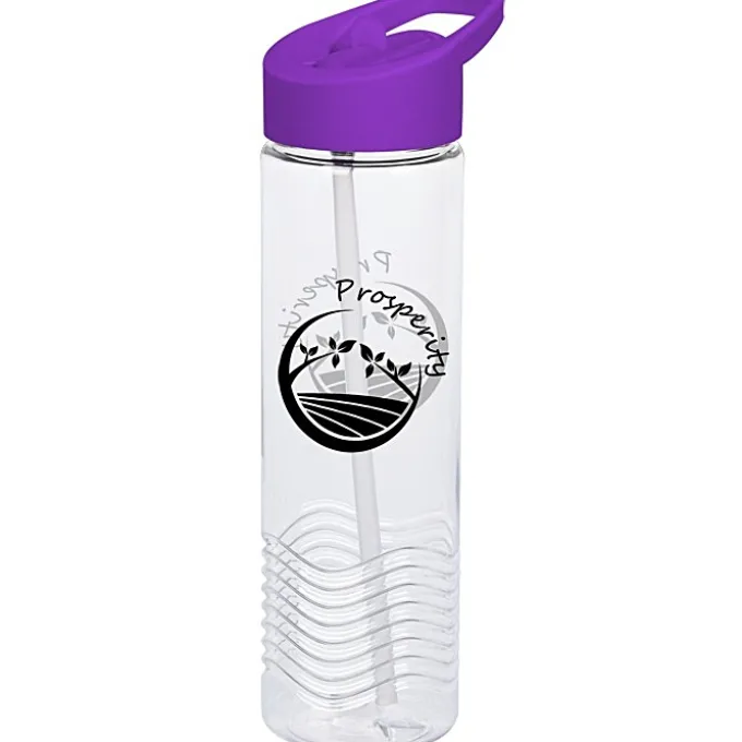 Clear Impact Twist Water Bottle with Flip Straw Lid - 24 oz
