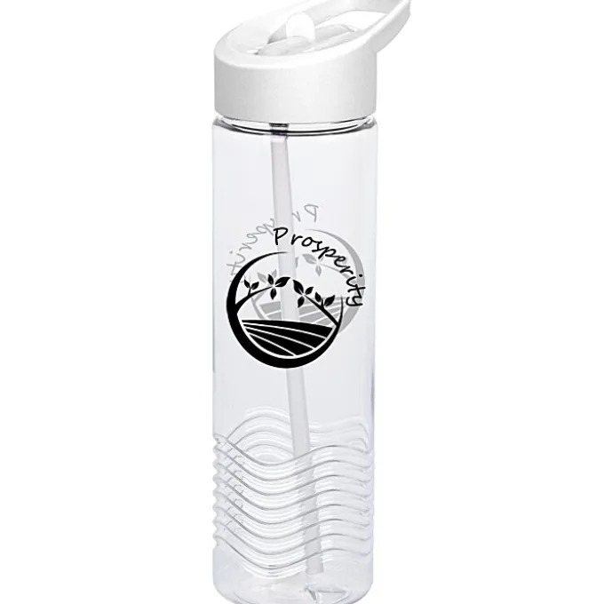 Clear Impact Twist Water Bottle with Flip Straw Lid - 24 oz