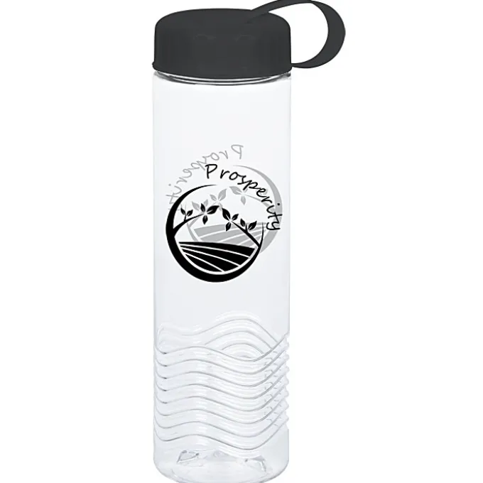 Clear Impact Twist Water Bottle with Tethered Lid - 24 oz