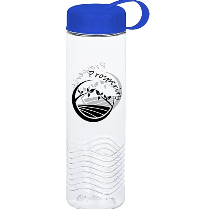 Clear Impact Twist Water Bottle with Tethered Lid - 24 oz
