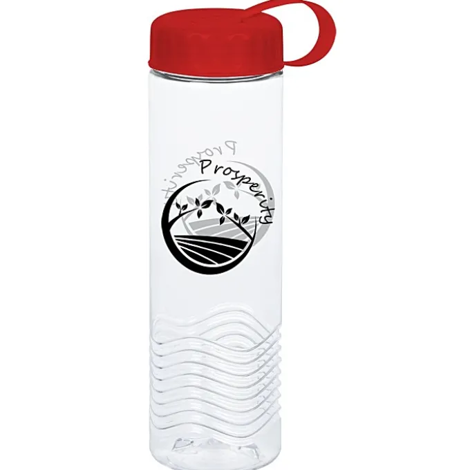 Clear Impact Twist Water Bottle with Tethered Lid - 24 oz