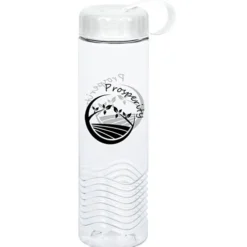 Clear Impact Twist Water Bottle with Tethered Lid - 24 oz