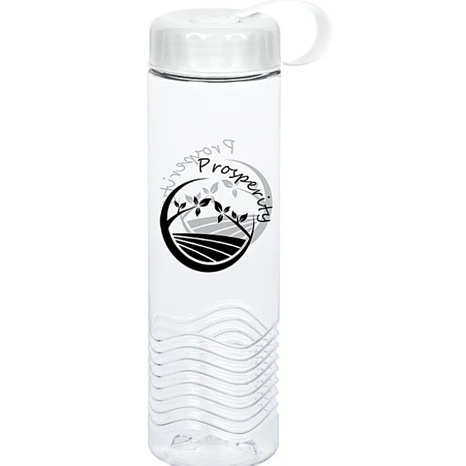 Clear Impact Twist Water Bottle with Tethered Lid - 24 oz